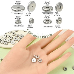 80Pcs 4 Style 304 Stainless Steel Beads&nbsp;STAS-YW0001-85