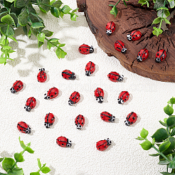 45Pcs Ladybug Handmade Lampwork Beads&nbsp;LAMP-ME0001-20