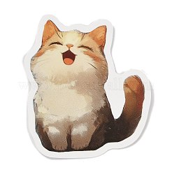 50 Pieces Oil Painting Series Cat Shape Paper Stickers&nbsp;STIC-R001-28