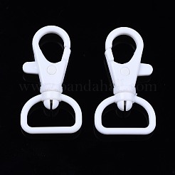 Opaque ABS Plastic Swivel D Rings Lobster Claw Clasps&nbsp;SACR-N015-001