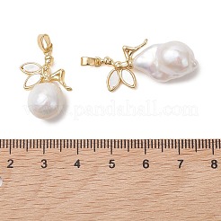 Natural Baroque Keshi Pearl Pendants&nbsp;PALLOY-JF05220