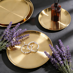 6Pcs 3 Styles Round 201 Stainless Steel Jewelry Storage Trays for Rings&nbsp;AJEW-NB0009-43