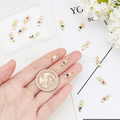 Brass Micro Pave Cubic Zirconia Pendants&nbsp;KK-FH0001-73G