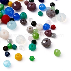 3 Style Faceted Glass Beads Strands&nbsp;GLAA-YW0001-27