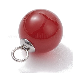 Natural Mixed Gemstone Round Charms&nbsp;PALLOY-JF02619