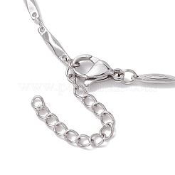 Non-Tarnish 304 Stainless Steel Rectangle link Chain Necklaces&nbsp;NJEW-JN04746-01