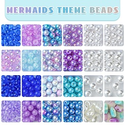DIY Round Acrylic & ABS Plastic Imitation Pearl Beads Bracelets Jewelry Making Kits&nbsp;DIY-FS0007-42