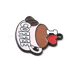 Coffee Theme Alloy Enamel Pendants&nbsp;ENAM-I077-02EB-01