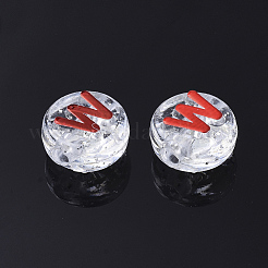 Plating Transparent Acrylic Beads&nbsp;X-MACR-T032-03D