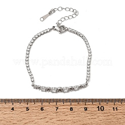 Brass Pave Clear Cubic Zirconia Tennis Bracelet Making&nbsp;KK-B189-05P
