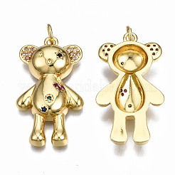 Brass Micro Pave Cubic Zirconia Pendants&nbsp;ZIRC-Q200-018-NF