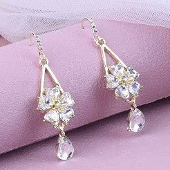 Zinc Alloy Crystal Rhinestone Dangle Earrings&nbsp;FS-WGC114E-01