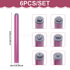 6Pcs 6 Styles PP Plastic Nail Art Seal Stamps Pen Sets&nbsp;MRMJ-WH0075-131B