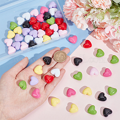 64Pcs 8 Colors Opaque Acrylic Beads&nbsp;SACR-PH0001-51
