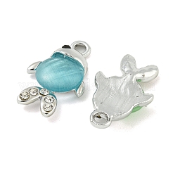UV Plating Alloy Rhinestone Pendants&nbsp;FIND-M033-16P