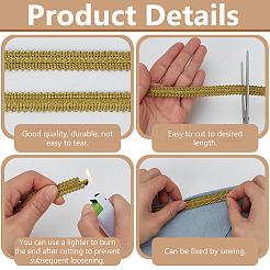 Polyester Curtain Lace Trimmer Ribbon&nbsp;DIY-WH0700-05C