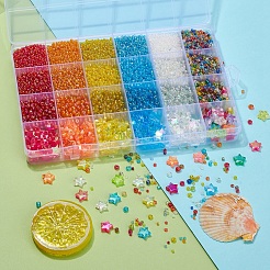 24 Style Round Glass Seed Beads&nbsp;SEED-YW0001-65
