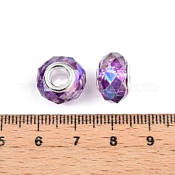 Baking Paint Transparent Glass European Beads&nbsp;GPDL-N004-C14mm-A05