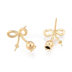 Brass Stud Earring Findings&nbsp;KK-N216-538