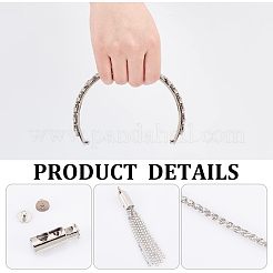 DIY Iron Tote Drawstring & Bag Handle Kits&nbsp;FIND-WH0036-55P