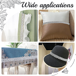 Filigree Polyester Lace Trim&nbsp;OCOR-WH0074-96B