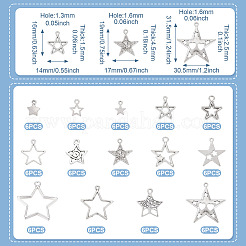 84Pcs 14 Styles Tibetan Style Zinc Alloy Pendants&nbsp;FIND-TA0009-55