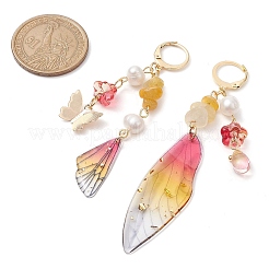 Natural Topaz Jade Leverback Earrings&nbsp;EJEW-TA00591-03