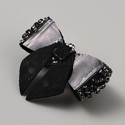 Bowknot Crystal Rhinestone Detachable Shoe Decorations&nbsp;FIND-WH0260-31B