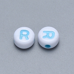 Craft Acrylic Horizontal Hole Letter Beads&nbsp;SACR-S201-11R