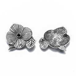 Tibetan Style Alloy Cabochon Connector Rhinestone Settings&nbsp;TIBE-N011-008AS-RS