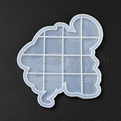 DIY Skull with Snake Dish Tray Silicone Statue Molds&nbsp;DIY-C056-07