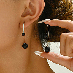 Stainless Steel Round Dangle Earrings&nbsp;ZA6944