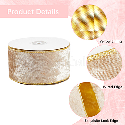 10 Yards Single Face Velvet Wired Ribbon&nbsp;SRIB-WH20020-023D
