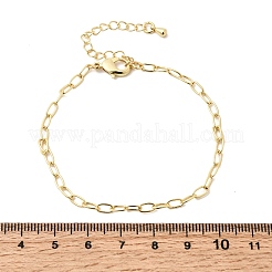 Brass Paperclip Chain Bracelets for Women&nbsp;BJEW-F531-02G
