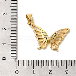 Brass Micro Pave Cubic Zirconia Pendants&nbsp;KK-C072-38G