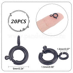 20Pcs 304 Stainless Steel Smooth Surface Spring Ring Clasps&nbsp;STAS-UN0040-96EB