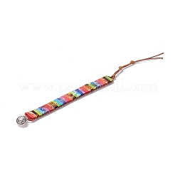 Synthetic Regalite/Imperial Jasper/Sea Sediment Rectangle Beaded Bracelet&nbsp;LS-BJEW-F420-03