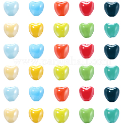 200Pcs 10 Colors Pearlized Handmade Porcelain Beads&nbsp;PORC-SC0001-49