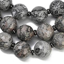 Natural Map Stone Beads Strands&nbsp;GG-CBA007A-D06-02