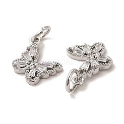 Rack Plating Brass Micro Pave Cubic Zirconia Charms&nbsp;KK-F851-05P