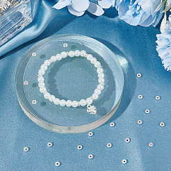 Flat Round 925 Sterling Silver Spacer Beads&nbsp;STER-BBC0005-56B-S