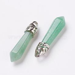 Natural Green Aventurine Pointed Pendants&nbsp;G-P309-08