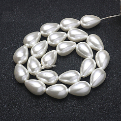 Electroplate Shell Pearl Beads Strands&nbsp;BSHE-G010-16x25mm-01