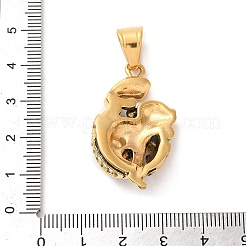 316L Stainless Steel Tibetan Style Rhinestone Pendants&nbsp;LS-STAS-D096-01D-AG