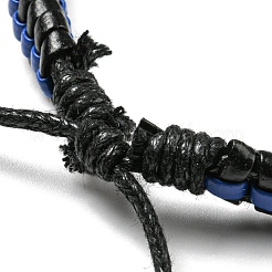5Pcs 5 Style Adjustable Braided Imitation Leather Cord Bracelet Sets with Waxed Cord for Men&nbsp;BJEW-F458-01