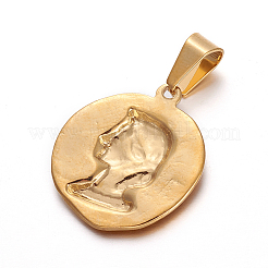 Ion Plating(IP) 304 Stainless Steel Pendants&nbsp;LS-STAS-O112-01G
