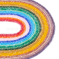 20 Strands 20 Colors Electroplate Glass Beads Strands&nbsp;EGLA-TA0013-03