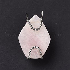 Natural Rose Quartz Pendants&nbsp;G-C243-01P