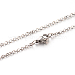 Tarnish Resistant 304 Stainless Steel Cable Chain Necklace Making&nbsp;NJEW-N0022-02P