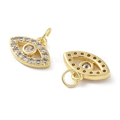 Brass Micro Pave Cubic Zirconia Charms&nbsp;KK-C092-12G